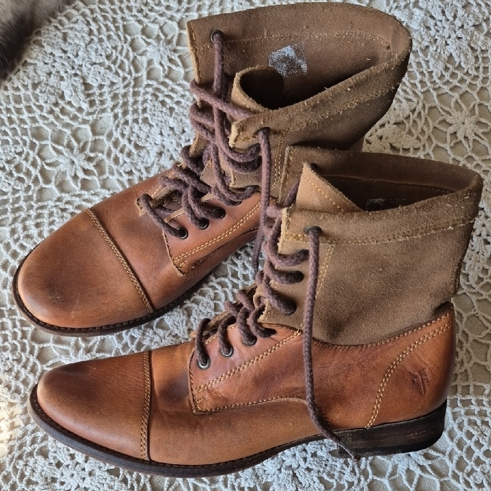 Frye Lace-Up Ankle Boots, Sz 8